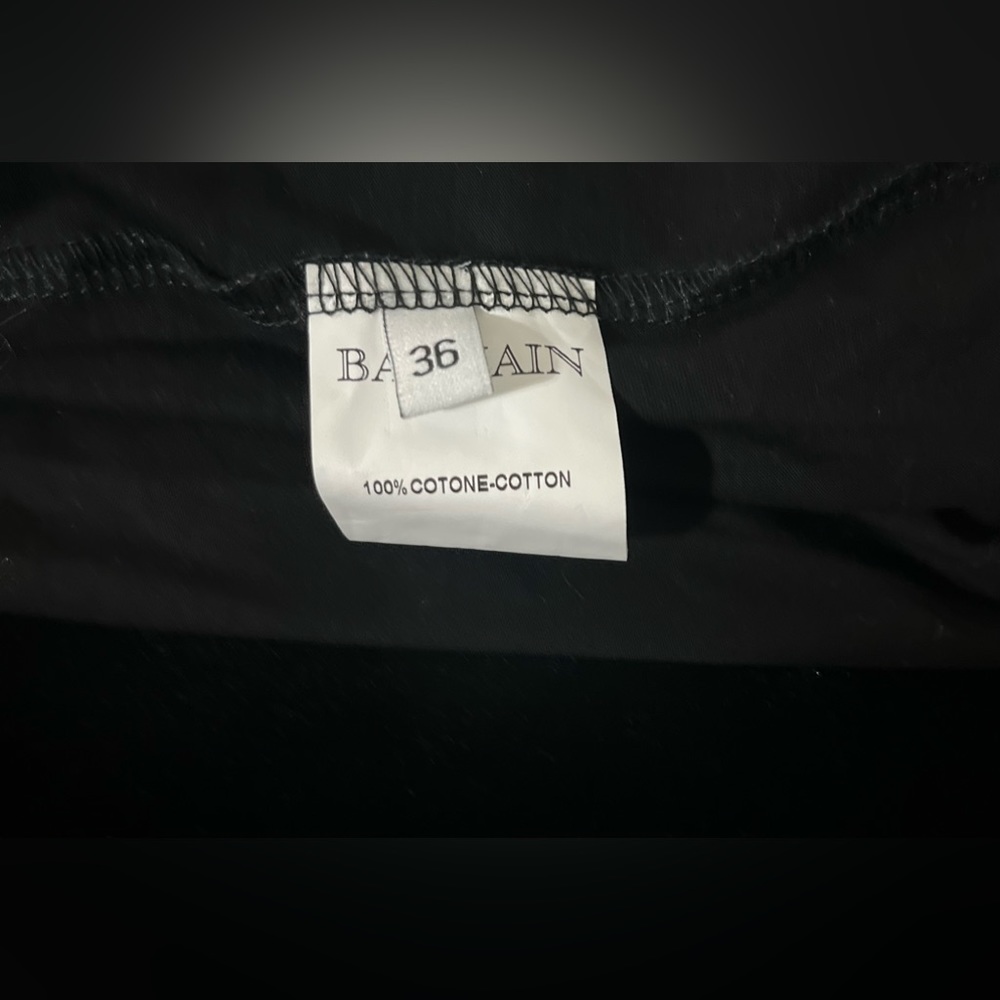 Black Cotton Logo T-Shirt size 36  size S - Picture 8 of 15